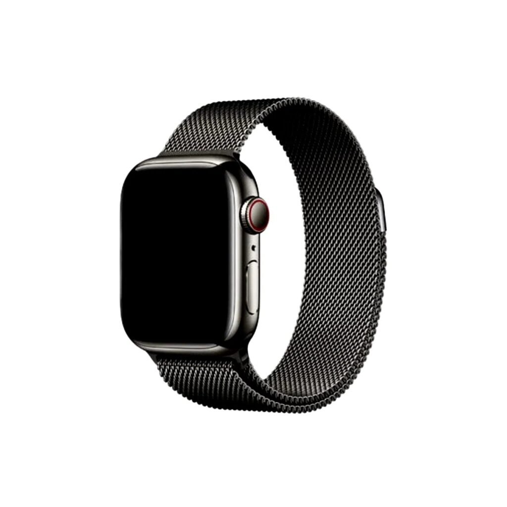 Curea ceas Apple Milanese Black, bandă din oțel pentru un look profesional
